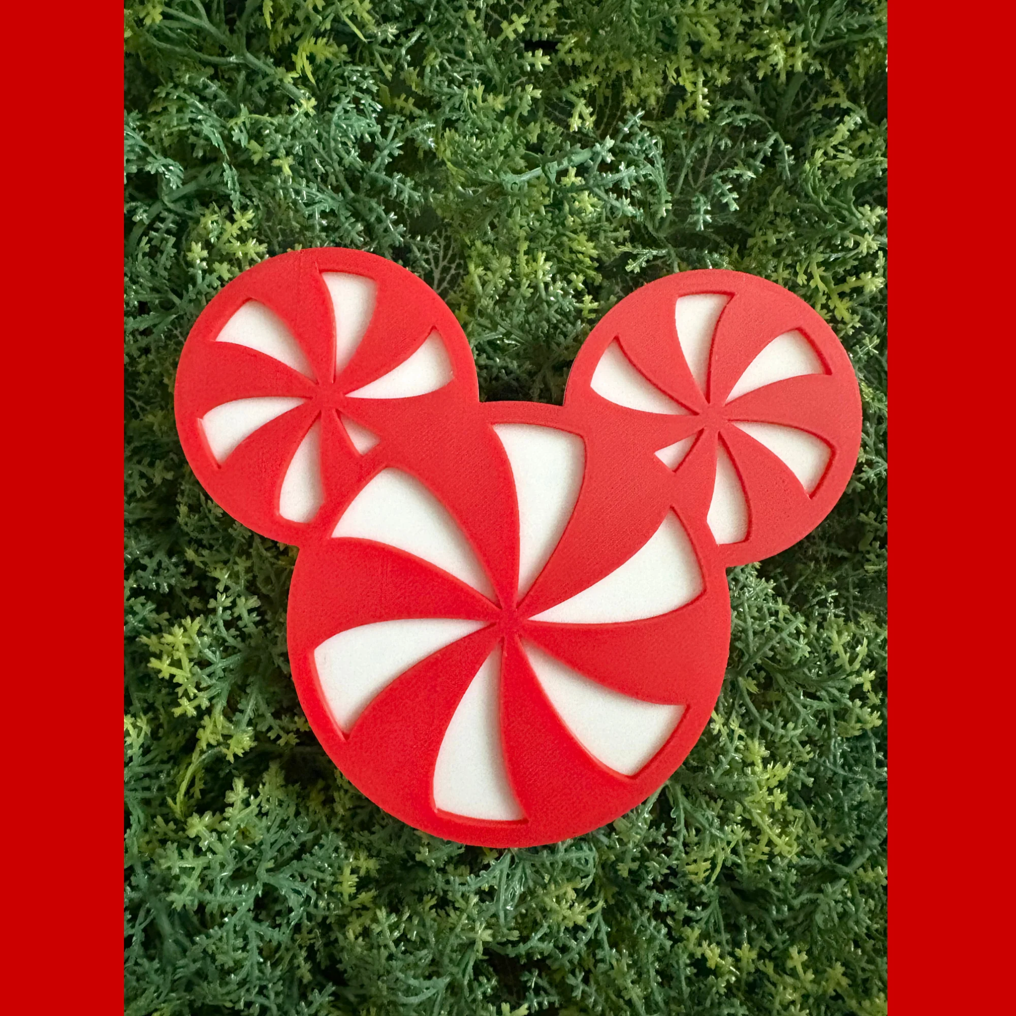 Mickey Peppermint Magnetic Head & Personalized Name Plate for Cruise Door Decor