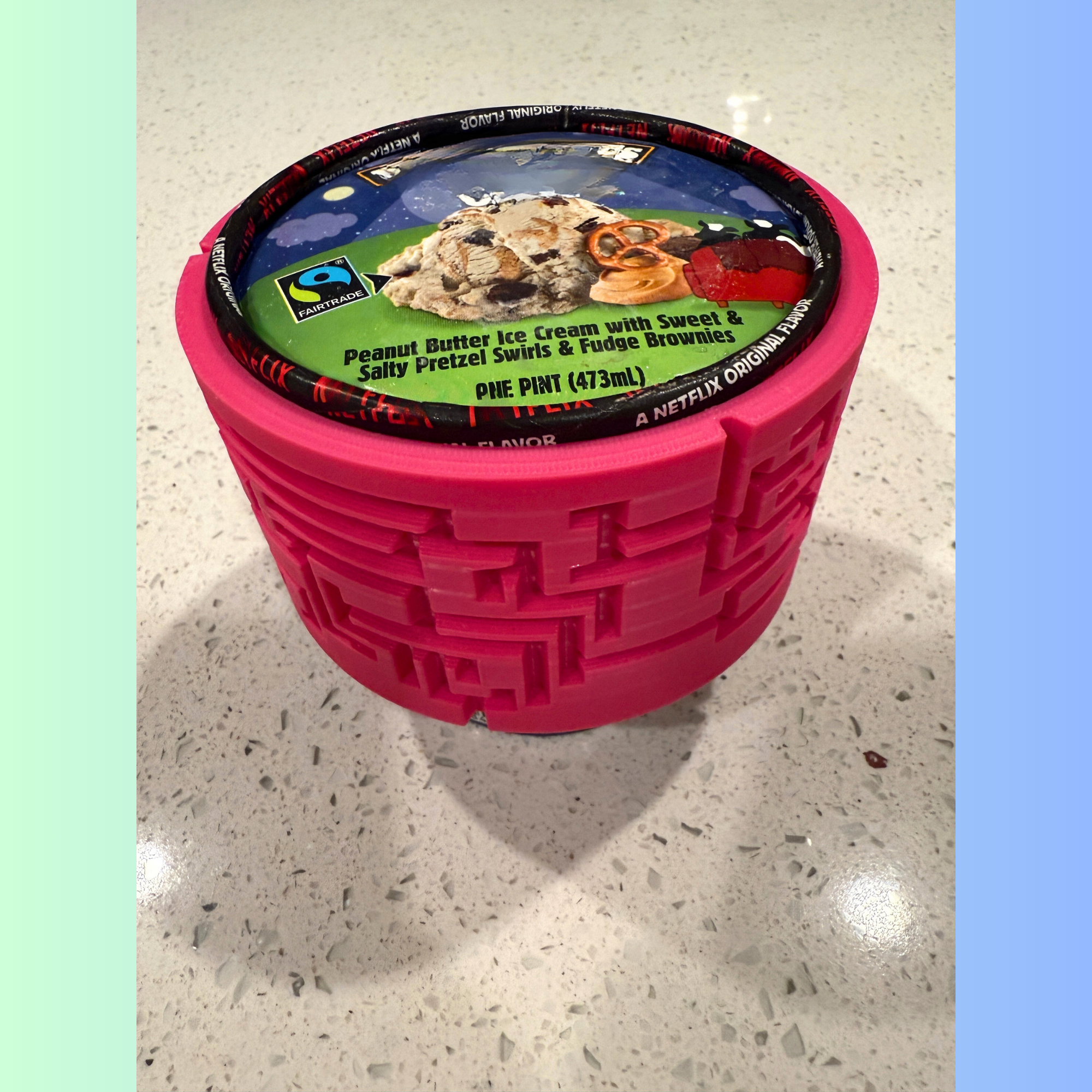 Ice Cream Pint Protector Maze Lid - Keep Snack Thieves Away