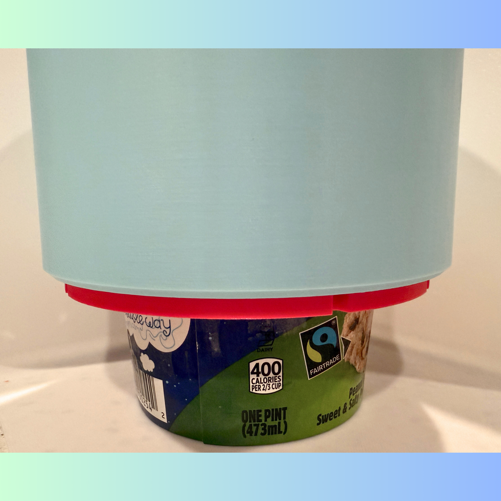 Ice Cream Pint Protector Maze Lid - Keep Snack Thieves Away