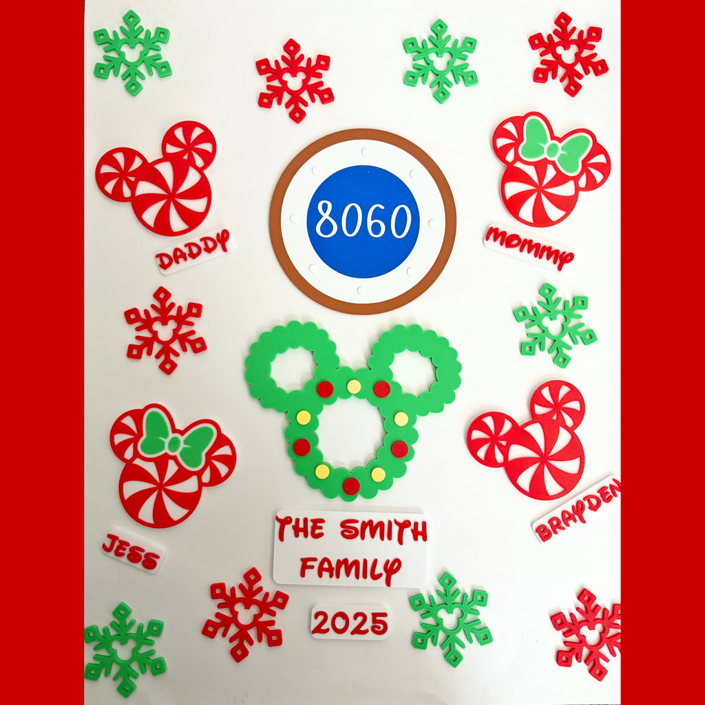Mickey Christmas Wreath Disney Cruise Door Decor Kit