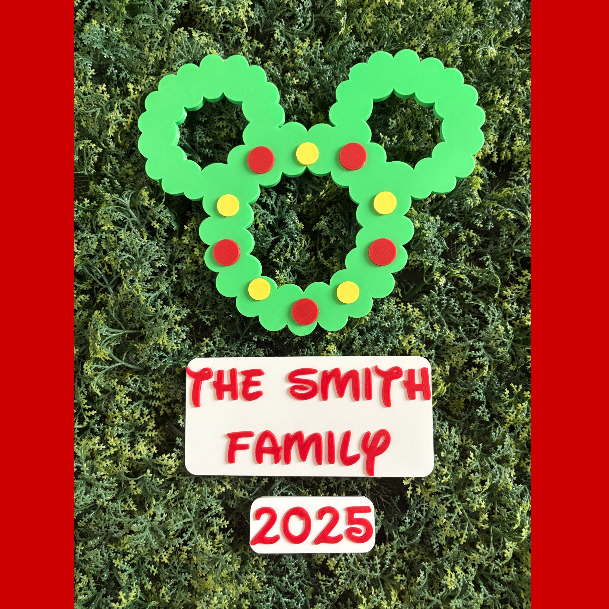 Mickey Christmas Wreath Disney Cruise Door Decor Kit