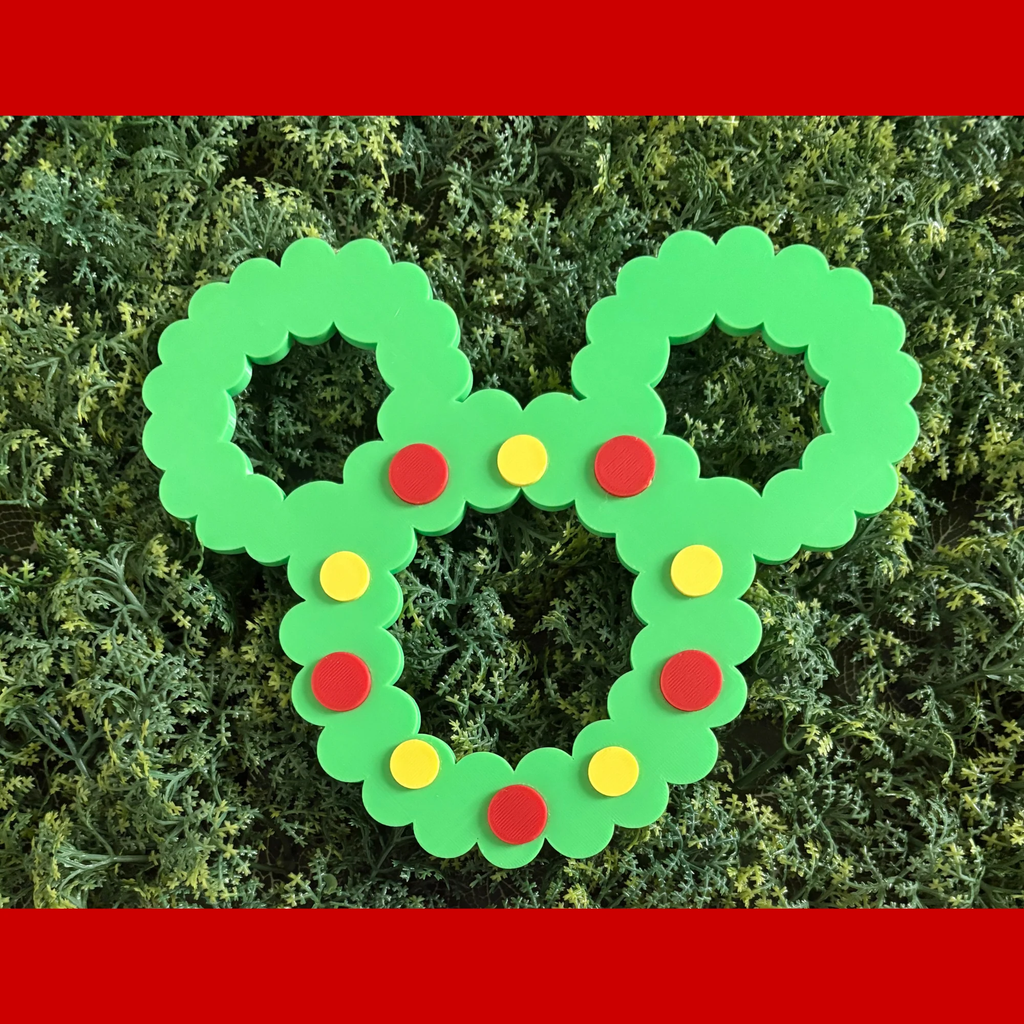 Mickey Mouse Magnetic Christmas Wreath for Cruise Door Decor