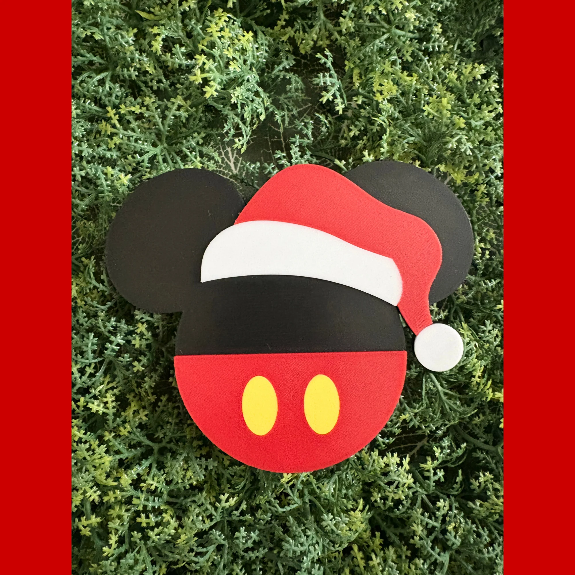 Mickey Santa Head Magnet & Personalized Name Plate For Cruise Door Decor